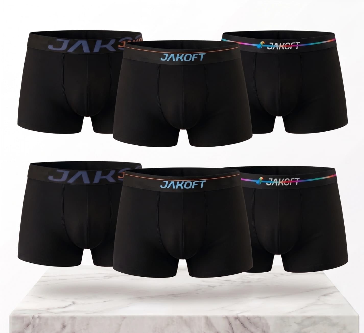 JAKOFT Classic Pamuklu Erkek Boxer 6'lı Paket Siyah